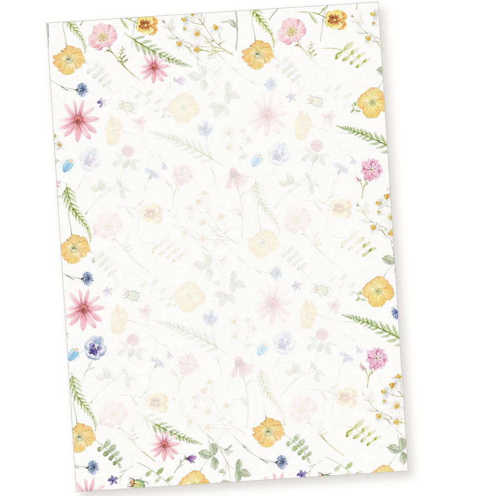 Floral Bianca Briefpapier Blumen Natur Blatt Schreibpapier Druckerpapier