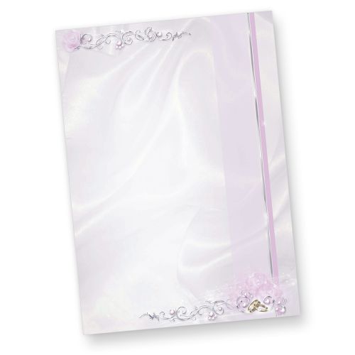 Hochzeit Briefpapier Silbergrau 50 Stuck Motivpapier A4 Ebay